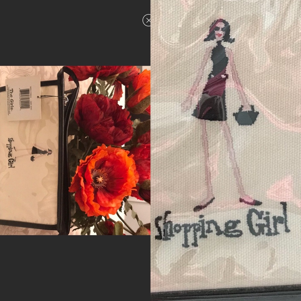 NWT “SHOPPING GIRL” cosmetic bag